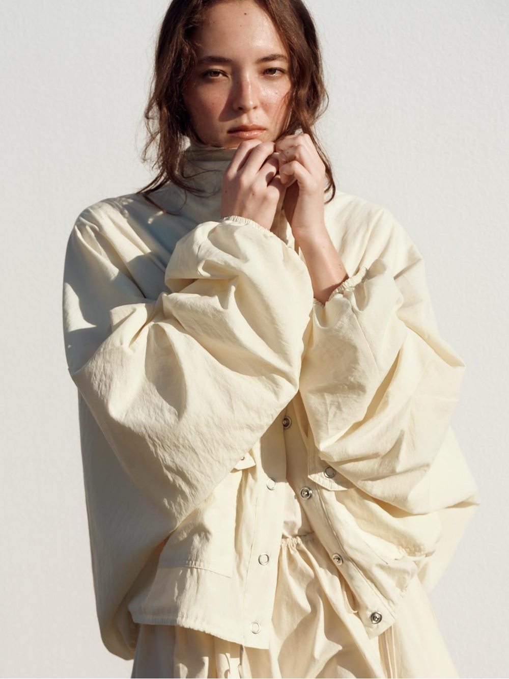 NWT Zara Nylon Pocket Jacket in Soft Buttery Yellow